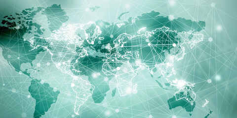 2d illustration world map abstract background
