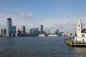 Fototapeta na wymiar Jersey City - City Pier A - Skyline / Jersey City - City Pier A - Skyline