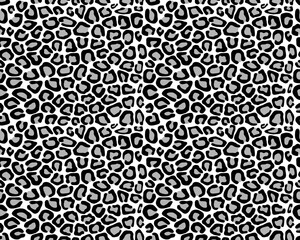 SVG Seamless  pattern of leopard leather, gray color on a white background