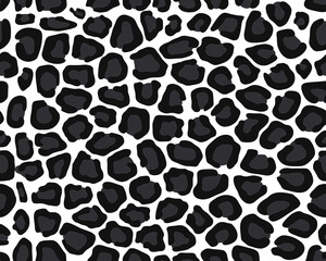 SVG Seamless  pattern of leopard leather, gray color on a white background