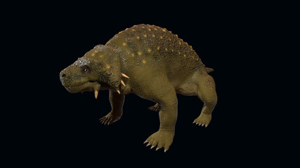 3d illustration of a Scutosaurus (Late Permian)