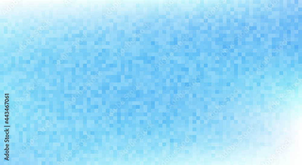 Poster simple light blue pixel mosaic with gradient