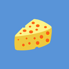 cheese in a hole yellow color vector