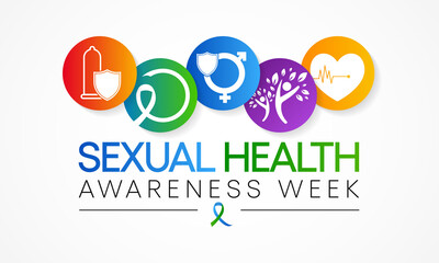 Sexual Health awareness week is observed every year in September,  it is important for our overall health and wellbeing. It includes the right to healthy relationships, Vector illustration.