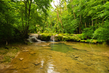 Cascades des Tufs in Les Planches sous Arbois in Frankreich