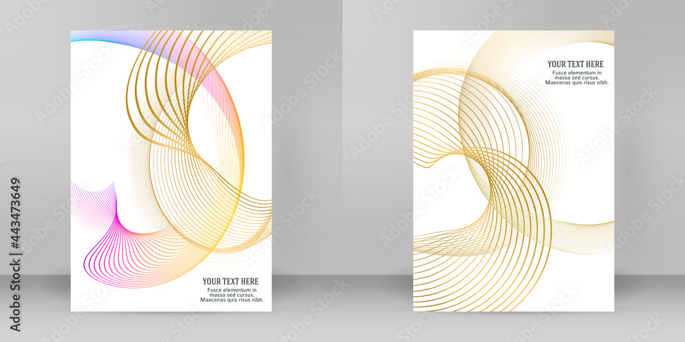 Aufkleber design element rotation intersection overlay thin lines forms frame for background presentation. vec