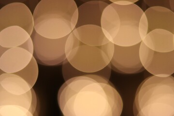 yellow rounded shiny bokeh lights