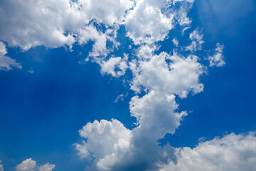 The Clouds with blue sky	
