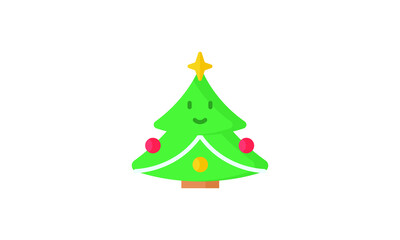 Christmas Tree Vector  christmas tree silhouette Isolated christmas tree icon with star 