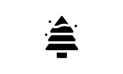 Christmas Tree Vector  christmas tree silhouette Isolated christmas tree icon with star 