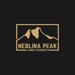 Mountain of Neblina Peak for Adventure Outdoor Hiking Camping Hunting Sport Gear Apparel Business Brand Simple Classic Unique Retro Hipster Vintage Logo Design.