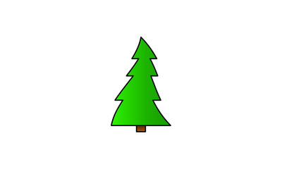 Christmas Tree Vector  christmas tree silhouette Isolated christmas tree icon with star 