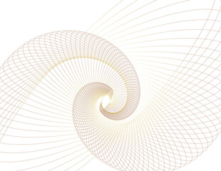 Design elements. Wave of many glittering lines circle. Abstract glow wavy stripes on white background isolated. Vector illustration EPS 10. Glitter waves with lines created using Blend Tool