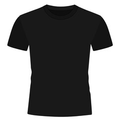 Male tshirt black mockup svg vector illustration for print on demand