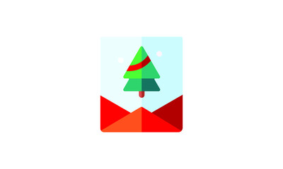 Christmas tree silhouette Isolated Christmas tree icon with star Christmas Tree Vector