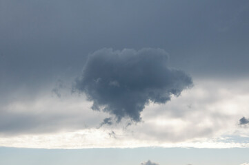 Gray clouds in the sky. High quality photo