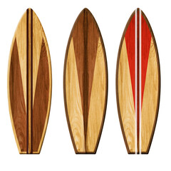 surfboards on wooden board