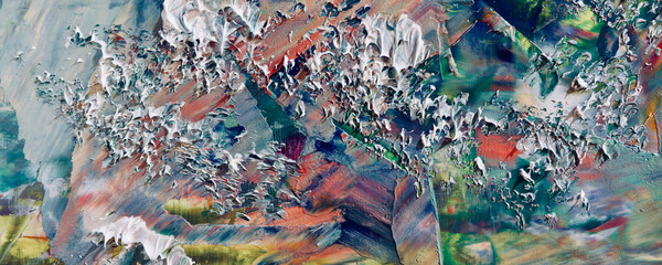 Colorful abstract background wallpaper. Modern motif visual art. Mixtures of oil paint. Trendy hand...