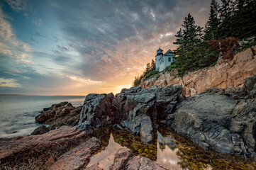 Bass Harbor Head Light Lighthouse in Acadia National Park, Maine