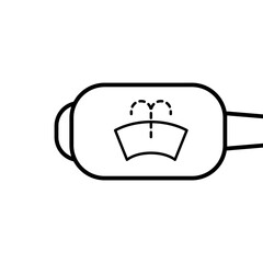 Windshield washer dark push buttons