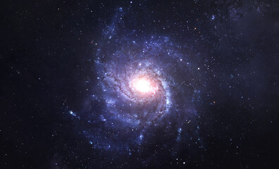 Galaxy and constellation in deep space. Stars and far galaxies. Ultra wide wallpaper background....