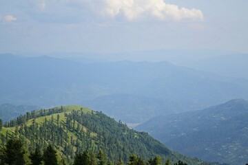 Fototapeta na wymiar Wonderful shot of meadows of Azad Kashmir