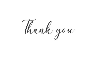 Thank You handwritten inscription. Hand drawn lettering. Thanks calligraphy quote. Vector illustration.