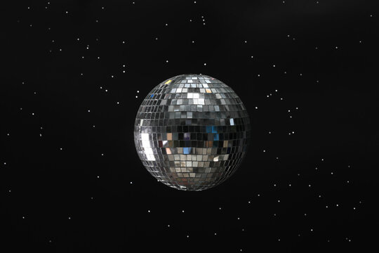 silver disco ball in a nightclub