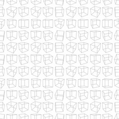 Seamless Grey Cube Background Pattern