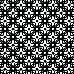 floral seamless pattern background.Geometric ornament for wallpapers and backgrounds. Black and white pattern. 