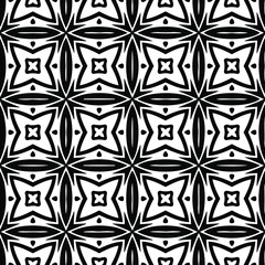 floral seamless pattern background.Geometric ornament for wallpapers and backgrounds. Black and white pattern. 