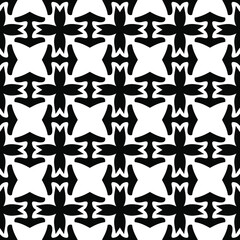  floral seamless pattern background.Geometric ornament for wallpapers and backgrounds. Black and white pattern. 