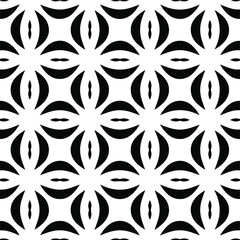  floral seamless pattern background.Geometric ornament for wallpapers and backgrounds. Black and white pattern. 