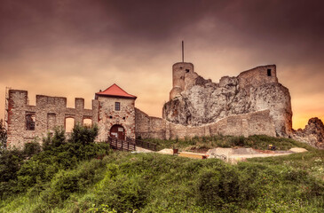 castle and burning foggy sky © Sebastian