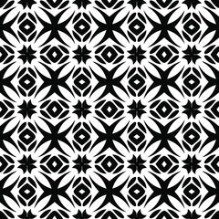  floral seamless pattern background.Geometric ornament for wallpapers and backgrounds. Black and white pattern. 