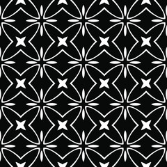  floral seamless pattern background.Geometric ornament for wallpapers and backgrounds. Black and white pattern. 