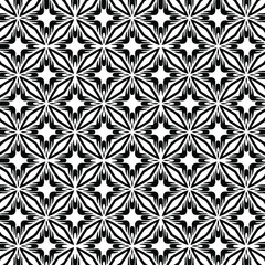  floral seamless pattern background.Geometric ornament for wallpapers and backgrounds. Black and white pattern. 