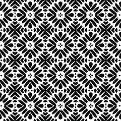  floral seamless pattern background.Geometric ornament for wallpapers and backgrounds. Black and white pattern. 