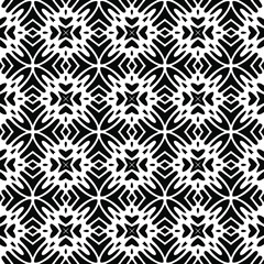  floral seamless pattern background.Geometric ornament for wallpapers and backgrounds. Black and white pattern. 