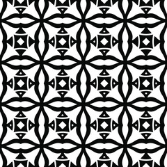  floral seamless pattern background.Geometric ornament for wallpapers and backgrounds. Black and white pattern. 