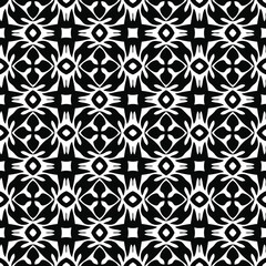 floral seamless pattern background.Geometric ornament for wallpapers and backgrounds. Black and white pattern. 