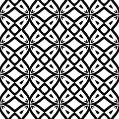  floral seamless pattern background.Geometric ornament for wallpapers and backgrounds. Black and white pattern. 