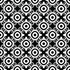  floral seamless pattern background.Geometric ornament for wallpapers and backgrounds. Black and white pattern. 