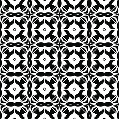  floral seamless pattern background.Geometric ornament for wallpapers and backgrounds. Black and white pattern. 