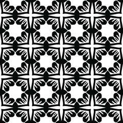 floral seamless pattern background.Geometric ornament for wallpapers and backgrounds. Black and white 

pattern. 
