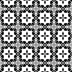 floral seamless pattern background.Geometric ornament for wallpapers and backgrounds. Black and white 

pattern. 

