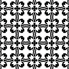floral seamless pattern background.Geometric ornament for wallpapers and backgrounds. Black and white 

pattern. 
