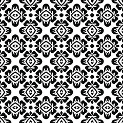 floral seamless pattern background.Geometric ornament for wallpapers and backgrounds. Black and white 

pattern. 

