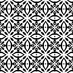 floral seamless pattern background.Geometric ornament for wallpapers and backgrounds. Black and white 

pattern. 
