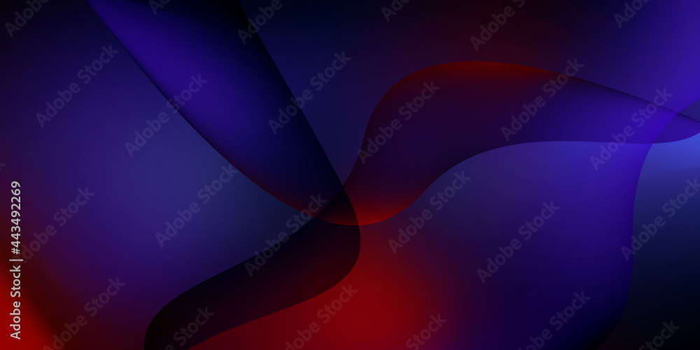 Poster modern multi color abstract shapes background with dark backdrop. new wallpaper design